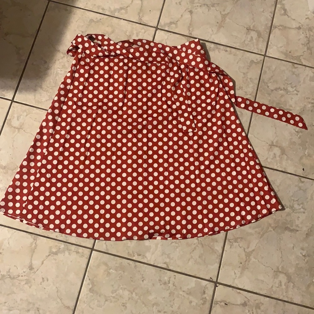 Red polka dot skirt